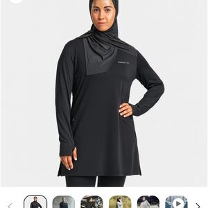 Modest Fit Black Long Sleeve Tunic